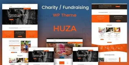 Huza Charity Responsive WordPress Theme 1.19 GPL Theme
