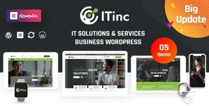 ITInc Technology IT Solutions WordPress Theme 3.8 GPL Theme