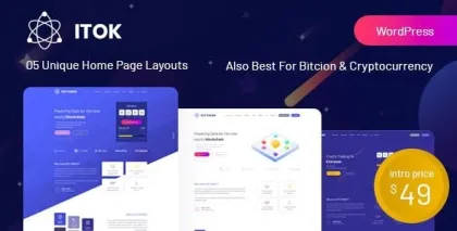 ITok ICO and Cryptocurrency WordPress Theme 1.1.25 GPL Theme