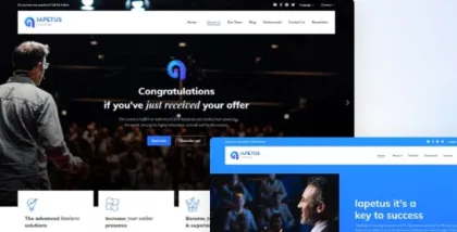 Iapetus – one page template for coaching and personal trainers 1.3.1 GPL Theme