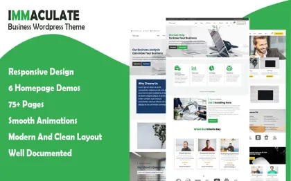 Immaculate Business Multipurpose Consulting WordPress Theme WordPress Theme 1.0.0 GPL Theme