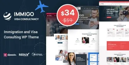Immigo immigration and Visa Consulting WordPress Theme 1.3 GPL Theme