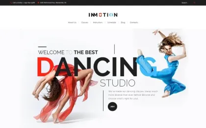 InMotion Dance School WordPress Theme 1.0.0 GPL Theme