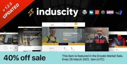 Induscity Factory and Manufacturing WordPress Theme 1.3.6 GPL Theme
