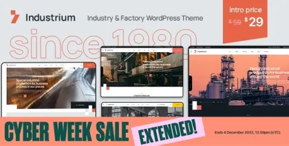 Industrium | Industry Factory WordPress Theme 1.3 GPL Theme