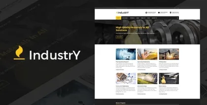 Industry Factory, Company And Industry WP Theme 3.1 GPL Theme