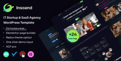 Insoand IT Startup SaaS Agency WordPress Theme 1.0.0 GPL Theme