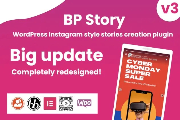 Instagram style stories for WordPress BP Story 3.1.5 GPL Plugins