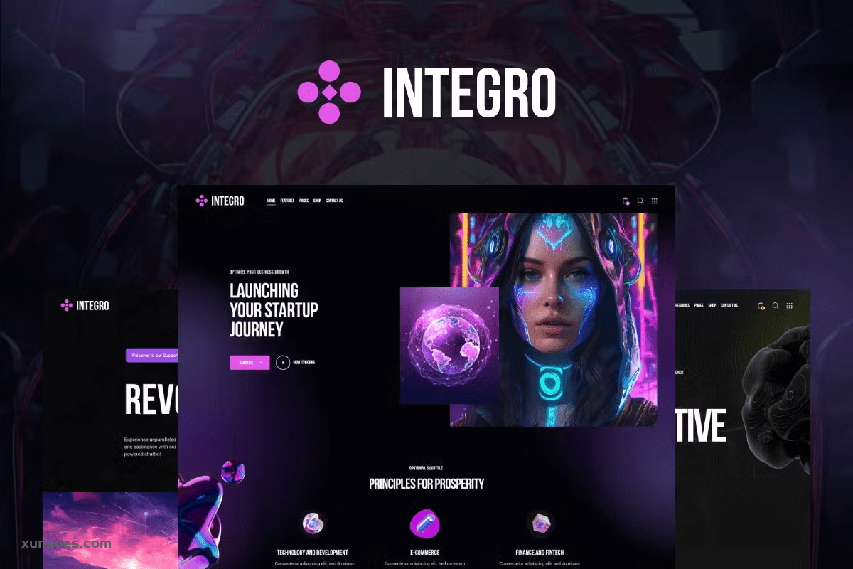 Integro modern, colorful responsive Web Studio and Creative Agency WordPress theme 1.0.0 GPL Theme