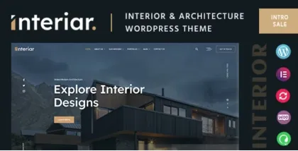 Interiar Interior Design WordPress Theme 1.0.2 GPL Theme
