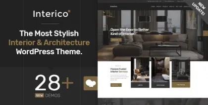 Interico Interior Design Architecture WordPress Theme 1.1.3 GPL Theme