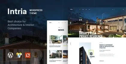 Intria Architecture and Interior WordPress Theme 1.0.9 GPL Theme