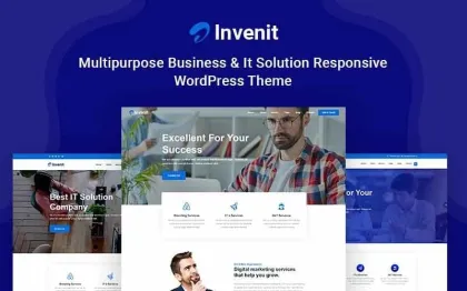 Invenit Multipurpose Business and IT Solution Responsive WordPress Theme 1.0.1 GPL Theme