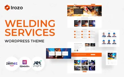 Irozo Welding Services WordPress Theme 2.0.1 GPL Theme