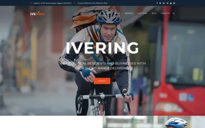 Ivering Bike Courier Package Delivery WordPress Theme 1.0.0 GPL Theme