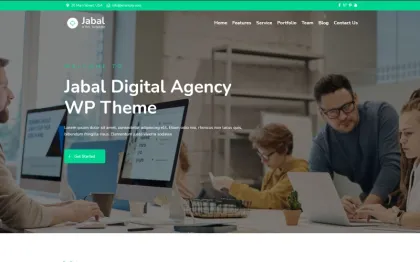 Jabal Digital Agency One page WordPress Theme 1.1 GPL Theme