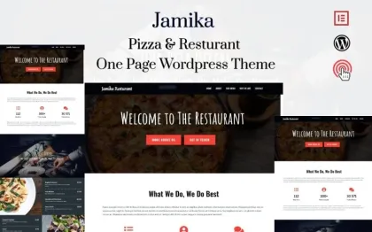 Jamika Restaurant One Page WordPress Theme 1.0.0 GPL Theme