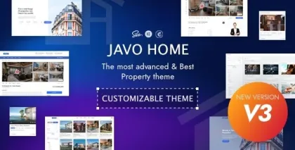 Javo Home Real Estate, Property WordPress Theme 3.4 GPL Theme