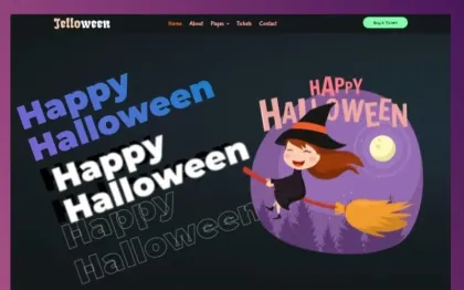 Jelloween Halloween Party WordPress Theme 1.0.0 GPL Theme