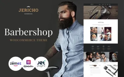 Jericho Barber Shop Modern WordPress Theme 1.0.0 GPL Theme