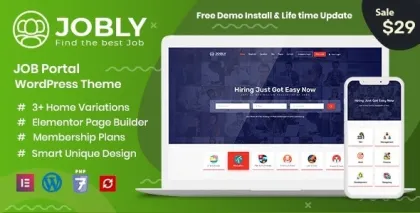 Jobly Career Builder WordPress Theme 1.2 GPL Theme