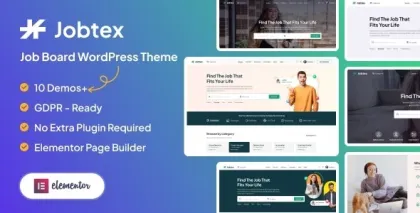 Jobtex – Job Board WordPress Theme 1.0.7 GPL Theme