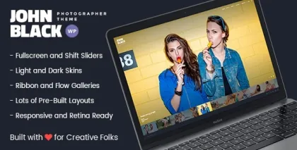 JohnBlack Photography 2.0.1 GPL Theme