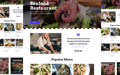 Julia Seafood and Restaurant One Page WordPress Theme 1.0.0 GPL Theme