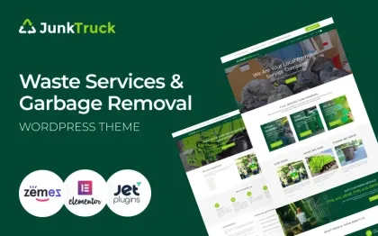 JunkTruck Waste Services Garbage Removal WordPress Theme 2.0.1 GPL Theme