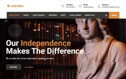 Justika | Lawyer Legal Firm Services WordPress Theme 1.0.0 GPL Theme