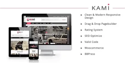KAMI Creative Magazine and Blog WordPress Theme 2.1 GPL Theme