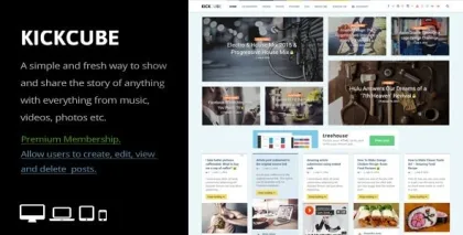 KICKCUBE Membership User Content Sharing Theme 3.2 GPL Theme