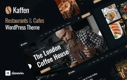 Kaffen Restaurant Coffee Shop WordPress Theme 1.2.3 GPL Theme