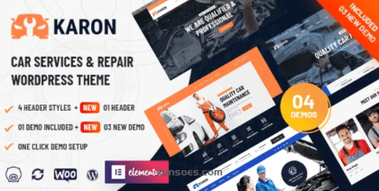 Karon Car Repair and Service WordPress Theme 2.9 GPL Theme