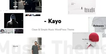 Kayo Clean and Simple Music WordPress Theme 1.4.0 GPL Theme