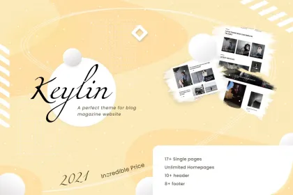 Keylin WordPress Magazine and Blog Theme 1.5 GPL Theme