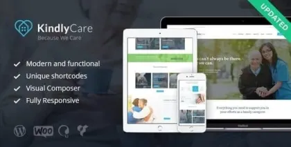 KindlyCare Senior Care Medical WordPress Theme 1.6.1 GPL Theme
