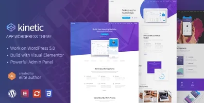 Kinetic Desktop, Mobile Product App WordPress Theme 1.0.1 GPL Theme