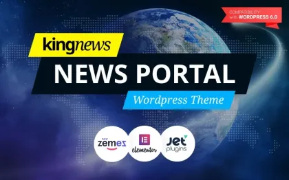 KingNews News Portal Magazine WordPress Theme 2.0 GPL Theme