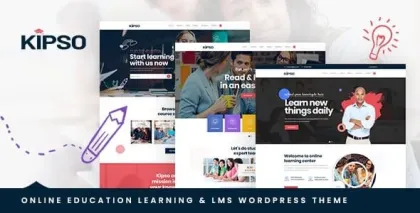 Kipso Education LMS WordPress Theme 1.2.2 GPL Theme