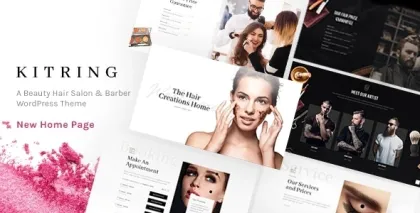 Kitring A Beauty Hair Salon WordPress Theme 2.8 GPL Theme
