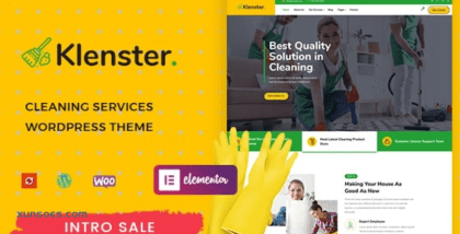 Klenster Cleaning Services WordPress Theme 1.0.9 GPL Theme