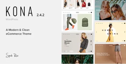 Kona Modern Clean eCommerce WordPress Theme 2.8.1 GPL Theme