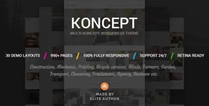 Koncept Responsive Multi-Concept WordPress Theme 1.1 GPL Theme