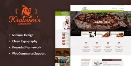Krausser’s | Cattle Farm Meat Produce Market WordPress Theme 1.7.1 GPL Theme