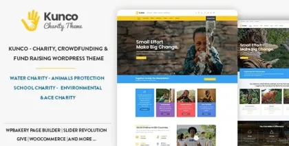 Kunco Charity Fundraising WordPress Theme 1.1.1 GPL Theme