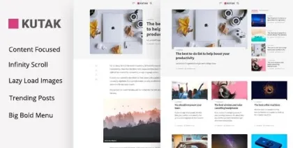Kutak Minimal Blog WordPress Theme 2.2 GPL Theme
