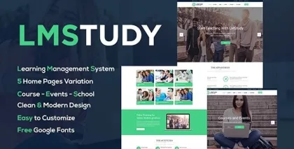 LMStudy Education LMS WooCommerce Theme 2.0 GPL Theme