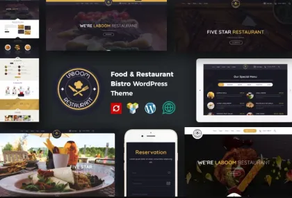 La Boom Food Restaurant Bistro WordPress Theme 2.6.1 GPL Theme
