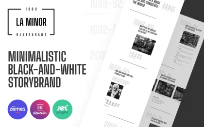La Minor Minimalistic Black-and-white Storybrand WordPress Theme 1.0.0 GPL Theme